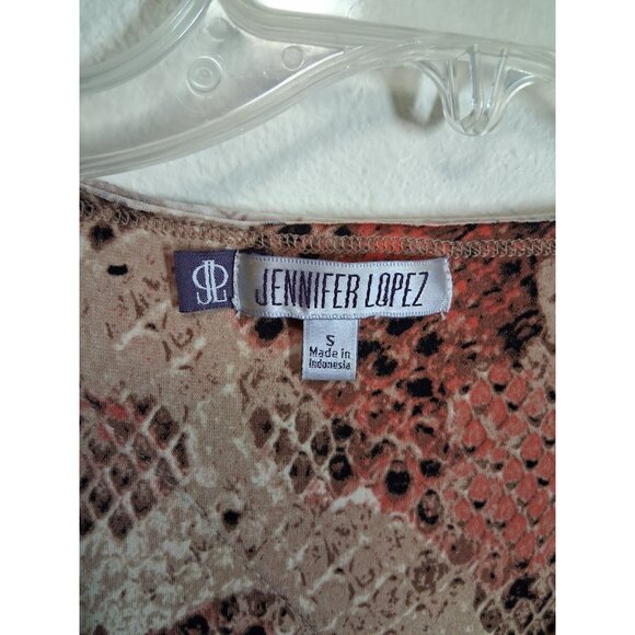 Jennifer Lopez Dress Faux Wrap Y2K Business Casual Snake Animal Print Size Small - Picture 7 of 7